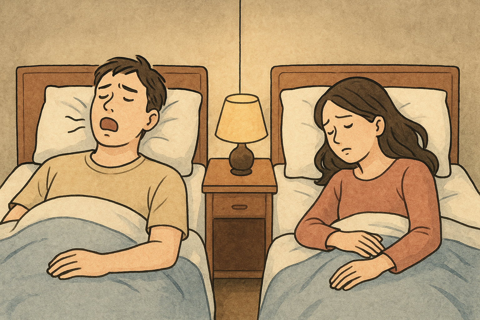 いびきで別室に寝る夫婦って変じゃない?関係を守りながら安眠を取り戻す方法