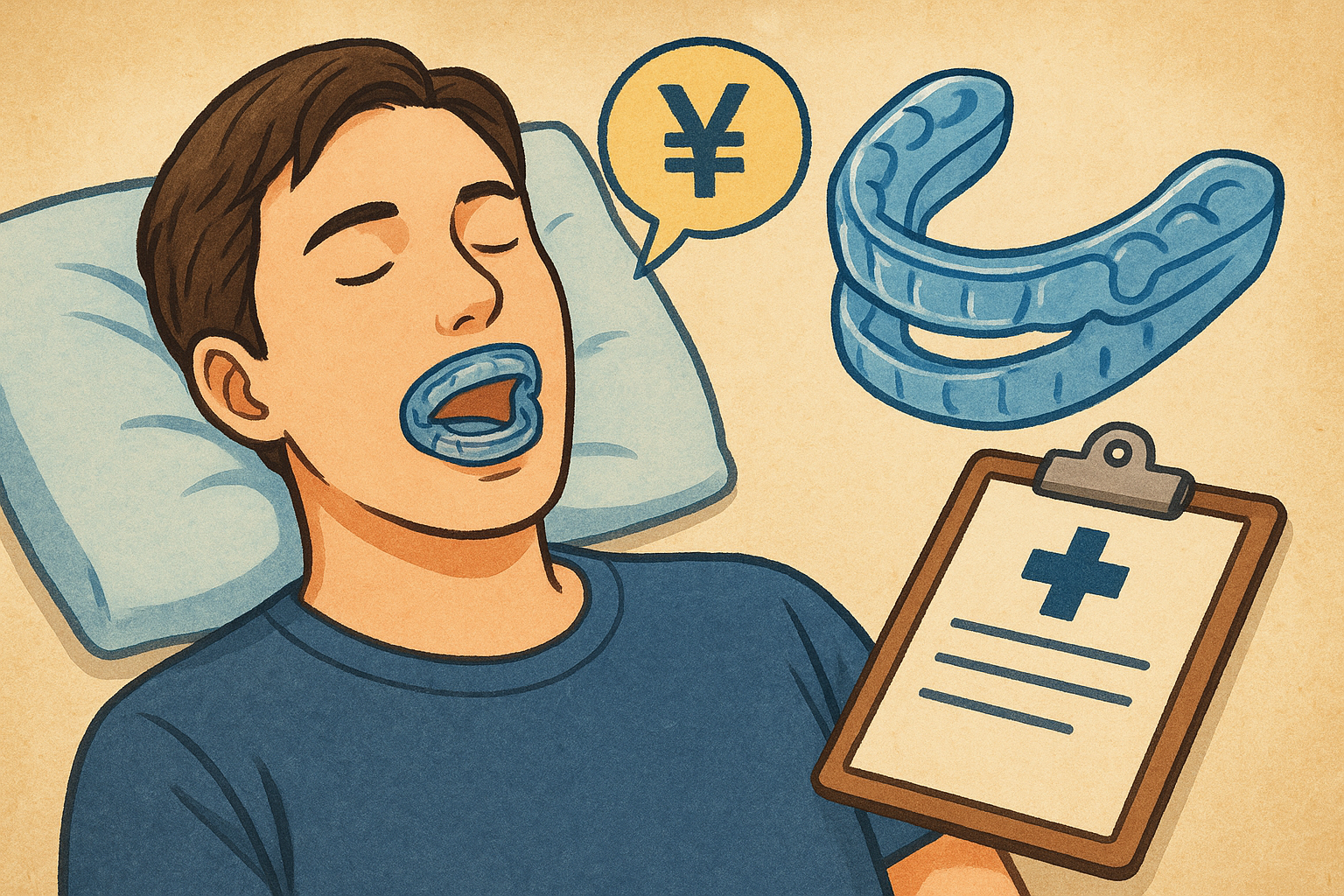 睡眠時無呼吸症候群のマウスピース費用は?保険適用との違いを整理