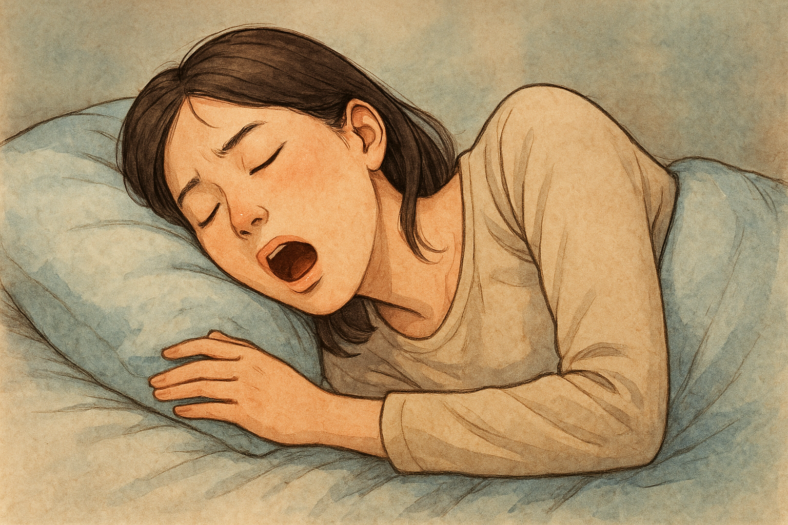 睡眠中にうなるのはストレス?いびきとの違いと受診の目安