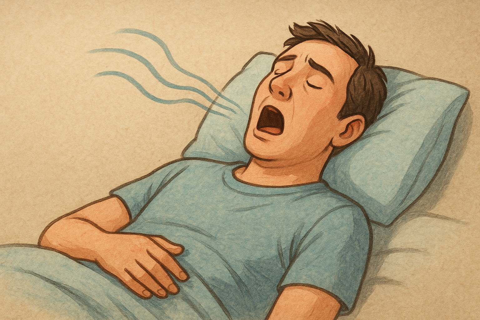 男性がいびきをかきやすい主な原因