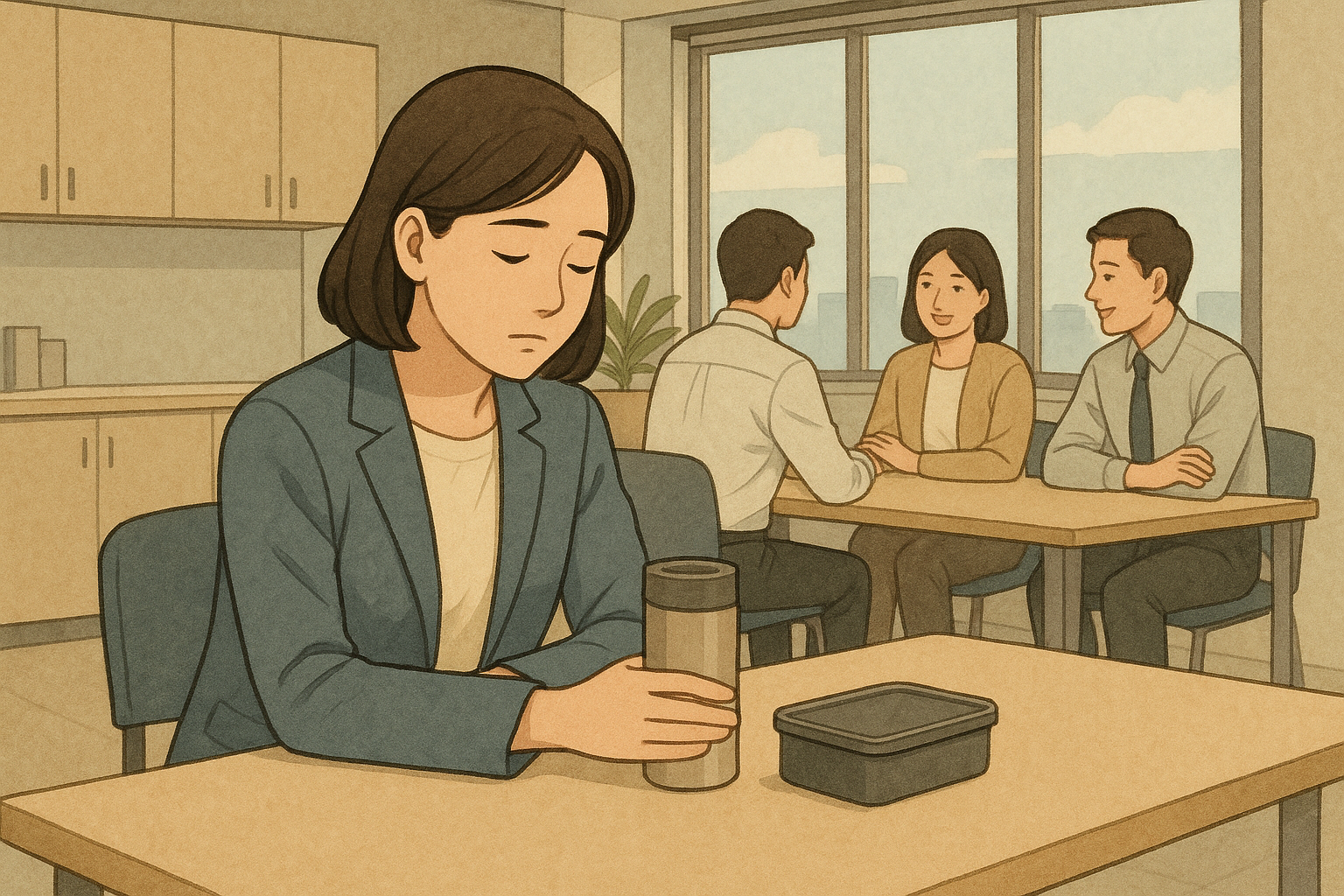 職場の昼休みを一人で過ごしたいのは、おかしいことではありません