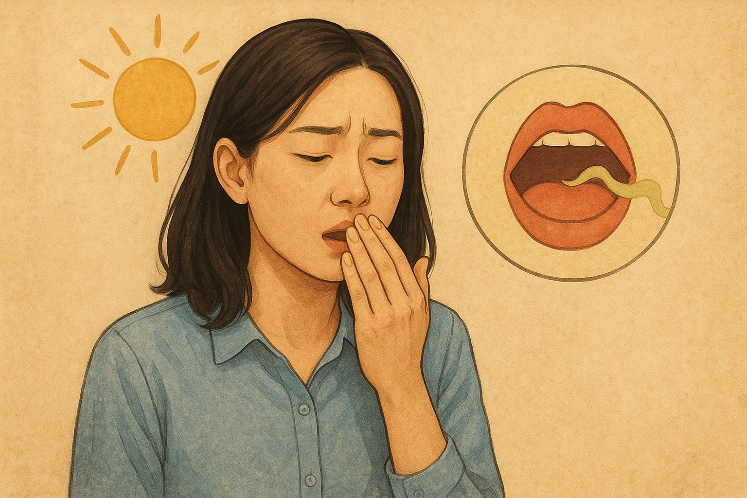 日中に口が乾いて口臭が強くなる理由